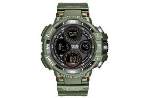 Часы наручные мужские Smael 8022 Army Green (15206-hbr)