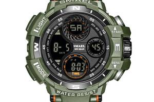 Часы наручные мужские Smael 8022 Army Green (15206-hbr)