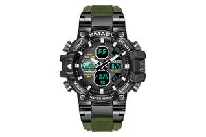 Часы наручные мужские Smael 8027 Army Green (15182-hbr)