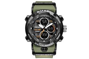 Часы наручные мужские Smael 8038 Army Green (15179-hbr)