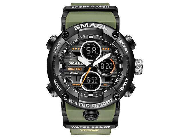 Часы наручные мужские Smael 8038 Army Green (15179-hbr)