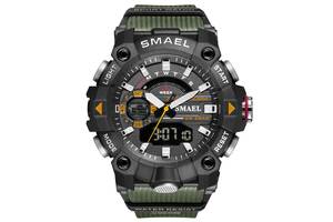 Часы наручные мужские Smael 8040 Army Green (15160-hbr)