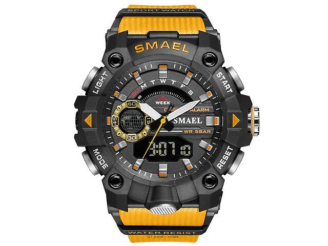 Часы наручные мужские Smael 8040 Orange (15158-hbr)