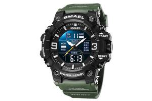 Часы наручные мужские Smael 8049 Army Green (15167-hbr)