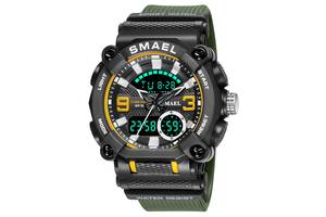 Часы наручные мужские Smael 8052 Army Green (15184-hbr)