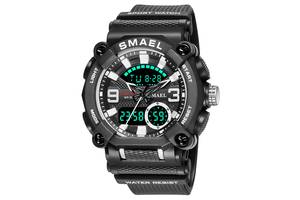 Часы наручные мужские Smael 8052 Black (15185-hbr)