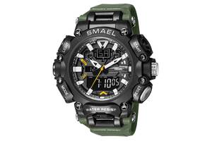 Часы наручные мужские Smael 8053 Army Green (15186-hbr)