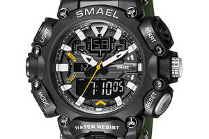 Часы наручные мужские Smael 8053 Army Green (15186-hbr)