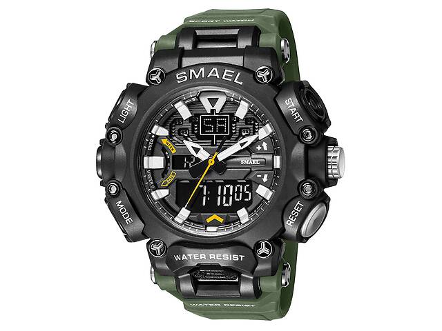 Часы наручные мужские Smael 8053 Army Green (15186-hbr)