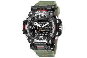 Часы наручные мужские Smael 8072 Army Green (15188-hbr)