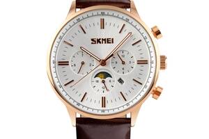 Часы Skmei 9117 Gold Case White Dail BOX (9117BOXGW)