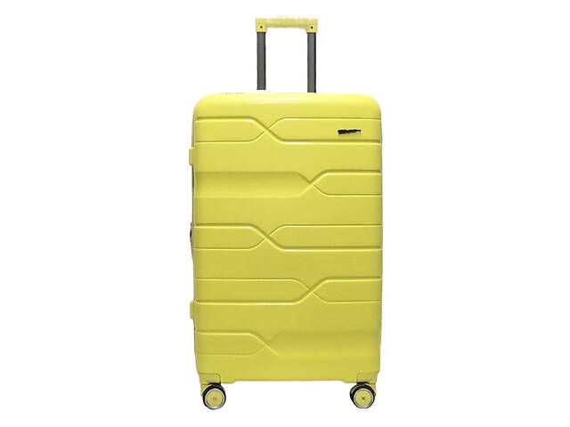 Чемодан большой L полипропилен Milano bag 0306 76×49×31см 82л Желтый