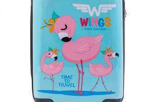 Чемодан детский Wings Фламинго Голубой (310003215)