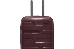 Чемодан маленький S полипропилен Milano bag 0306 56×35×24см 33л Бордовый