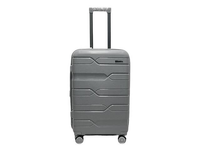 Чемодан средний M полипропилен Milano bag 0306 65×42×28см 56л Серебряный