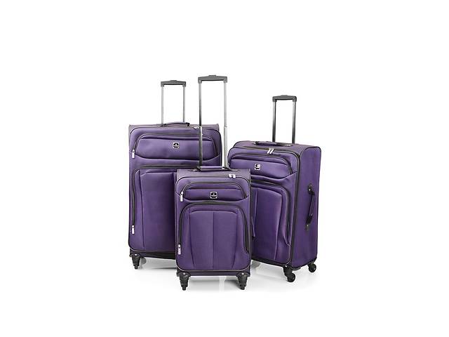 Чемоданы текстиль 20/24/28' 3шт/наб Home фиолетовый R92560-Violet