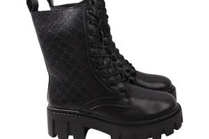 Ботинки женские Oeego черные натуральная кожа 98-22ZHC 36