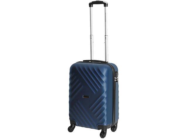Четырехколесный пластиковый чемодан Vip Collection Chicago 18 на 31 л, синий
