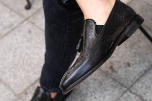 Мужские туфли лоферы Tanner Линкольн 43 Черный (hub_9bkour)