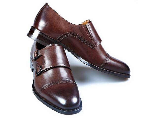 Чоловічі туфлі монки 'Сандерленд' TANNER 46 Темно-коричневі
