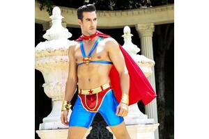 Мужской эротический костюм супермена S/M Готовый на всё Стив (SO2292)