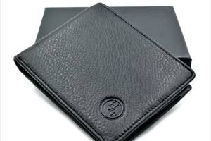 Чоловічий шкіряний гаманець Weatro 11 х 9 х 3 см Чорний wtro-1123