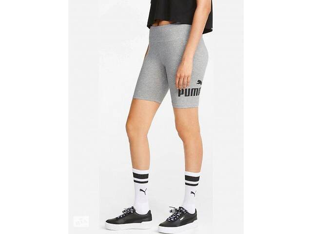 Cпортивные шорты Puma ESS Logo Short Leggings Light Gray Heather Серый L (84834704)