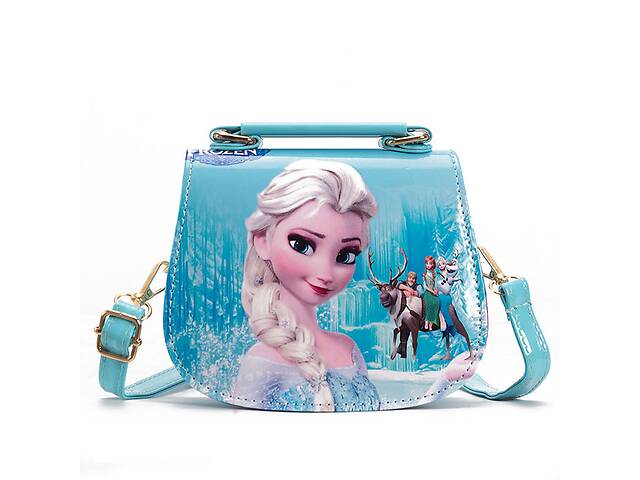 Cумка детская для девочки iBag 3-6 лет на плечо 16х13х7 см Frozen Холодное сердце Голубая ( IBD017L )