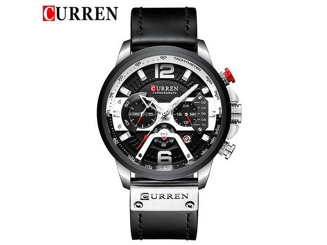 Curren 8329 Black-Silver