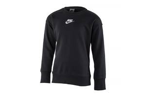 Детская Кофта Nike G NSW CLUB FLC BF CREW LBR Черный 122-128 (7dDD7473-010 122-128)