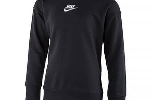 Детская Кофта Nike G NSW CLUB FLC BF CREW LBR Черный 122-128 (7dDD7473-010 122-128)