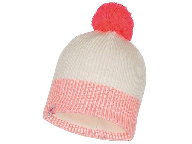 Детская шапка Buff Junior Knitted & Polar Hat Audny One Size Белый-Розовый