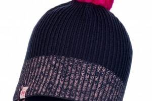 Детская шапка Buff Junior Knitted & Polar Hat Audny One Size Синий-розовый