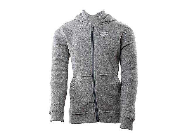 Детская Толстовка Nike B NSW HOODIE FZ CLUB Серый 122-128 (7dBV3699-091 122-128)