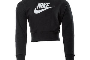 Детское Худи Nike G NSW CLUB FT CROP HOODIE HBR Черный 146-156 (7dDC7210-010 146-156)