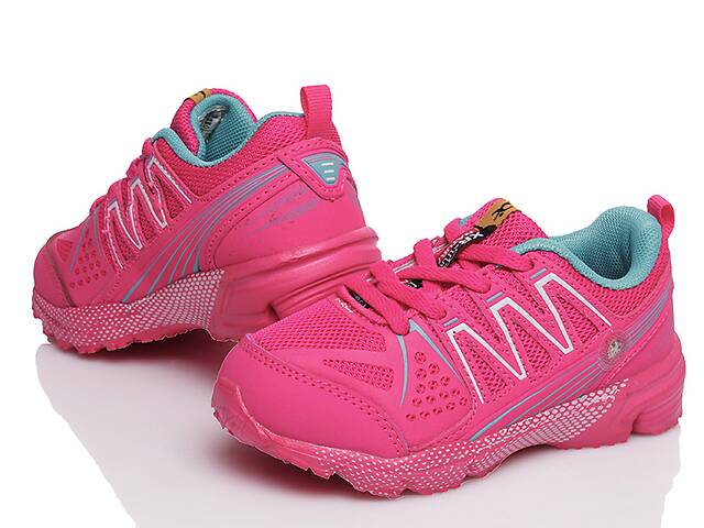 Детские кроссовки деми Kidsmix N3515b1 hotpink-cyan-white для девочки Розовый р.28 (стелька 18 см.)