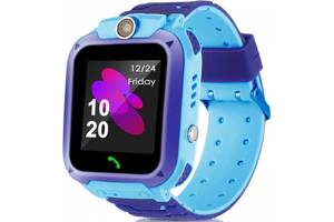 Детские Смарт Часы Baby Smart Watch Q12 (S12) Original С Lbs Сине-Голубые