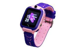 Детские Смарт Часы Baby Smart Watch Q12 (S12) Original С Lbs Сине-Розовые