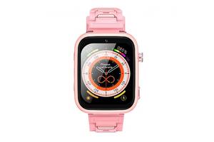 Детские смарт часы XO H130 4G GPS Розовый