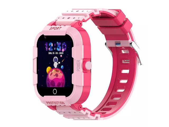 Детские умные GPS часы с видеозвонком Wonlex СT12 Pink (SBWСT12P)