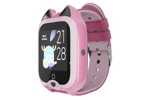 Детские водонепроницаемые GPS часы с видеозвонком MYOX MX-58GW 4G Розовый