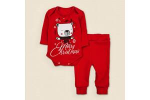 Детский праздничный комплект с начесом Dexter`s christmas bear 68 см красный (131535968415)