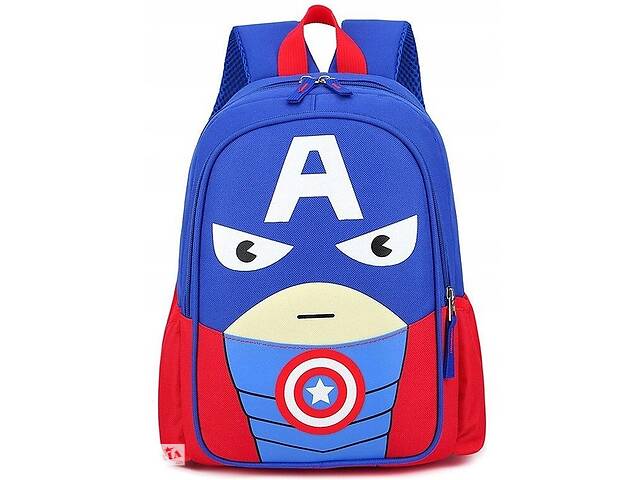 Детский рюкзак для дошкольника Edibazzar Капитан Америка Синий (5905204481561)