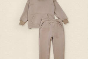 Детский теплый костюм на флисе худи и штаны Dexter`s beige 128 см бежевый (131529768401)