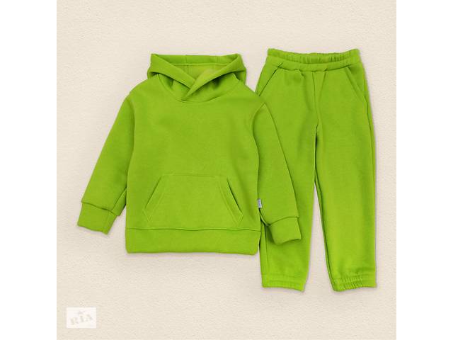 Детский теплый костюм на флисе худи и штаны Dexter`s lime 128 см зеленый (131544568453)