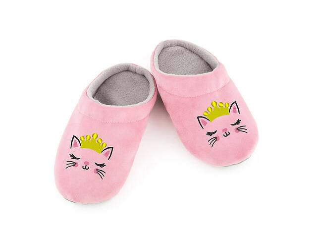 Домашние тапочки с вышивкой KotiCo Кошка-принцесса 36-37 Розовые (Tflip_060_bagira_36_37)
