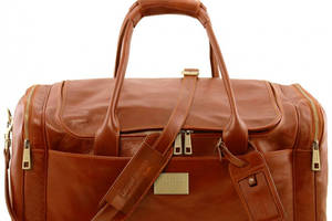 Дорожная кожаная сумка Tuscany с боковыми карманами TL Voyager TL142135 Мед