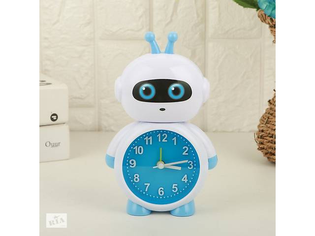 Дитячий настільний годинник-будильник Робот Кібер