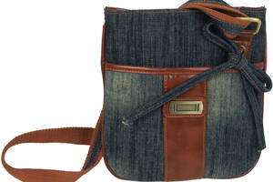 Джинсовая сумка на плечо Fashion jeans bag Темно-синий (Jeans8079 navy)