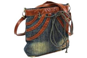 Джинсовая сумка в форме женской юбки Fashion jeans bag темно-синяя